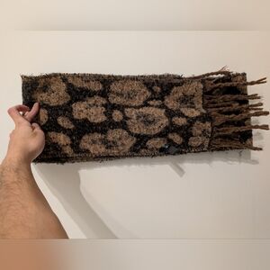 Leopard Print Brown and Black Scarf